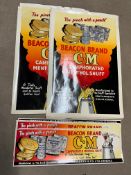 A collection of Camphorated Menthol Snuff posters, C.M (Beacon Brand), 20 large (20 x 30