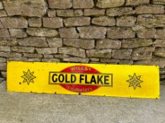 A Wills's Gold Flake enamel advertising sign, 72 x 15