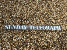 A Sunday Telegraph enamel advertising sign, 42 x 4