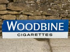 A Woodbine Cigarettes enamel advertising sign, 60 x 17 1/4