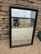 A good large pub mirror etched 'Saloon', 29 3/4 x 45