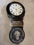 A British Standard Chocolates wall clock, 36