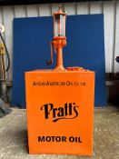 A motor oil dispensing unit finished with Pratt's Motor Oil livery.