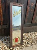 A Shell framed and glazed advertsing mirror by O.C. Hawkes Ltd. Birmingham depicting a Shell Motor