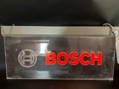 A Bosch illuminated sign/hanging lightbox, 40 x 19 x 1 3/4