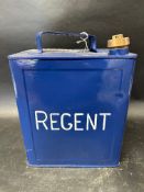 A Regent two gallon can with correct cap, Valor 3J.