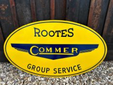 A contemporary Rootes Commer Group Service alloy sign, 39 3/4 x 22 3/4