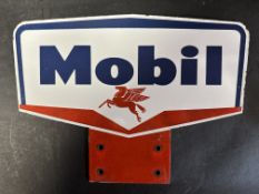 A Mobil Oil enamel advertising sign, 12 x 9