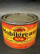 A Gargoyle Mobilgrease No.4 lubrication 1lb tin by the Vacuum Oil Co. Ltd.