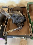 A vintage Triumph three-speed gearbox.