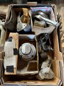 A box of reconditioned JAP racing engine spares.