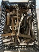 A tray of kick start and gear change levers.