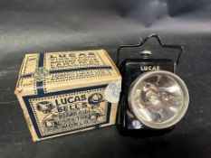A Lucas King of the Road Battery Cycle Lamp no. 69, in original box of issue, new old stock.