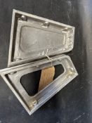 A Bugatti bulkhead support frame, left hand and right hand.