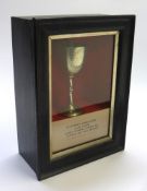 St. George's Bicycle Club, a nickel-plated on brass cup engraved 'Lillee Bridge - 1 mile Handicap