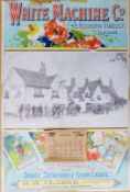 White Machine Company, an 1899 combination bicycle, sewing machine and calendar promotional card.