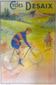 A box of various rolled bicycling advertising posters (qty).