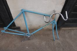 A Safety bicycle frame.
