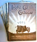 Light Car & Cyclecar Magazine, assorted loose issues, Vol 5 no's 106, 107, 108, 109, 112, 113,