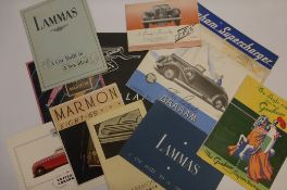 A brochure collection - a good and serious collection featuring documents from Marmon Eight-69,