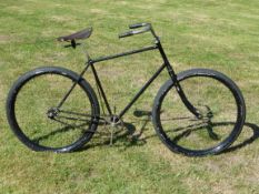 A Clincher-wheeled safety bicycle. Manufacturer unknown but c.1893 sporting a pair of wheels by
