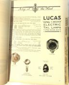 Lucas Representatives' Catalogue 1931. Issued to Lucas salesmen, an illustrated brochure outlining