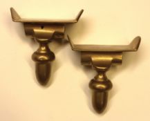 Velocipede pear-drop pedals, reproduction in brass (2).