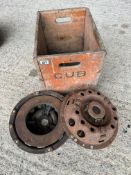Two AC clutch discs.
