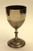 A trophy (silver plated cup) engraved 'Presented by T. Pickard - Inflexible C.C. 20 miles Road