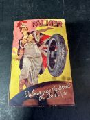 A Palmer Tyres postcard with G.W. Broadberry name to rear, Cycle, Motor and Wireless Dealer of