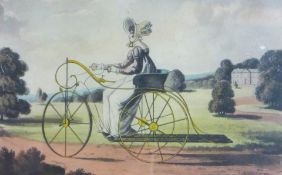 Six Hobby Horse, hand-coloured lithographic prints, framed and glazed, to include, 'A Family Party