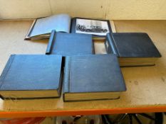 A box of five albums (4 x scrapbooks, 1 x photographs).