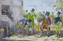 A box of assorted framed and glazed bicycle advertising items (qty).