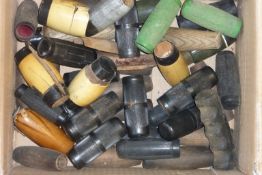 A box of assorted handlebar grips.