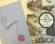 Supremacy M.G. a 16pp part colour brochure with tissue overlays and card covers illustrating and