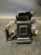 A Miller & Co. rear paraffin lamp (black).