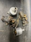 A pair of bronze carburettor 1 1/4
