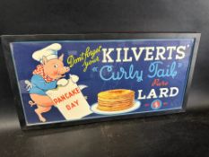 A Kilverts' Curly Tail Pure Lard advertising showcard produced by E S & A Robinson Ltd. of