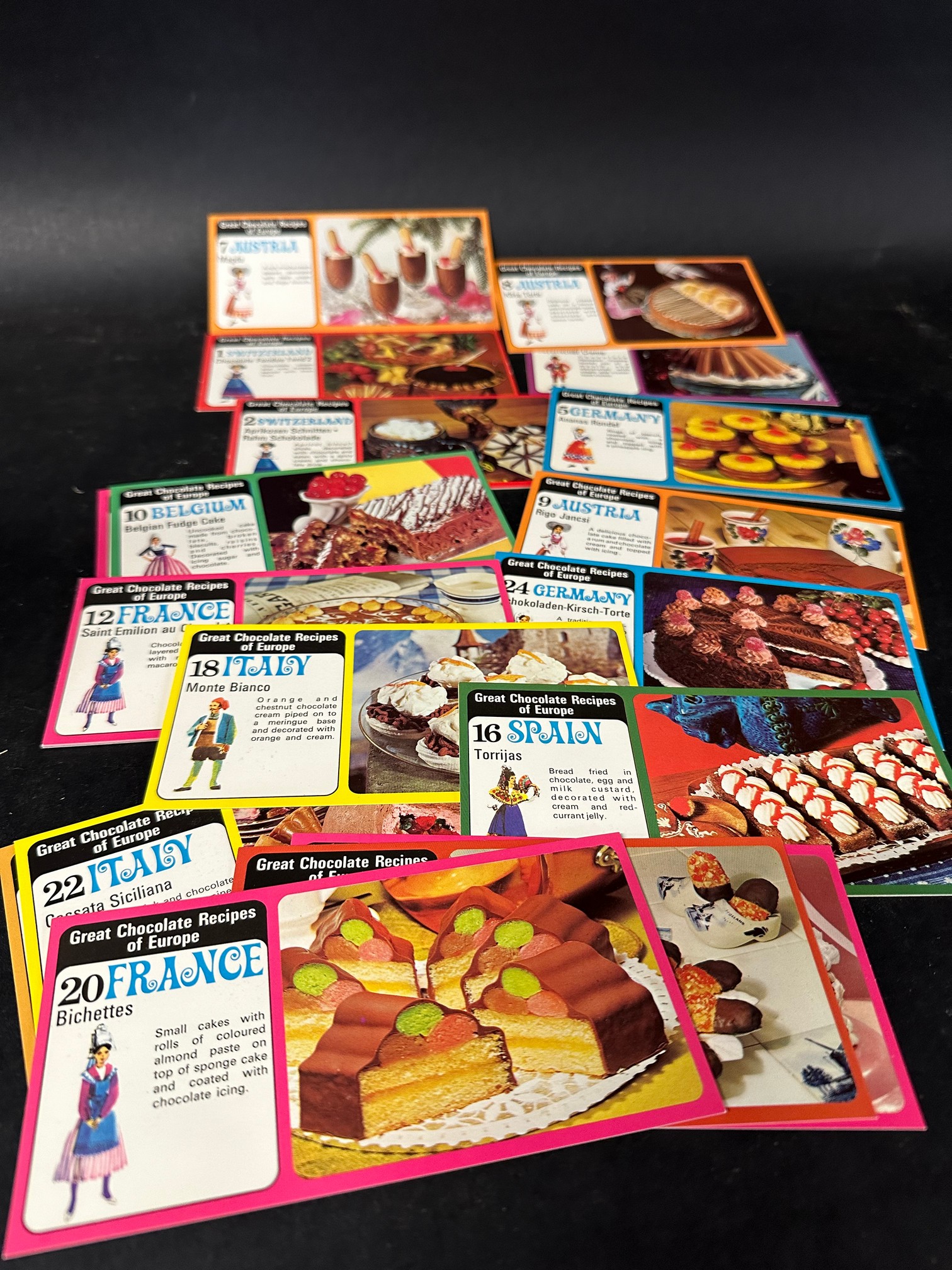 An early 1970s Cadbury's Bournville pack of Great Chocolate Recipes of Europe - complete pack of - Image 3 of 3