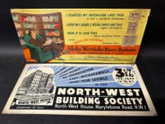 Two late 1930s/early 1940s tram advertising cards, the first for the Globe-Wernicke Co. Ltd