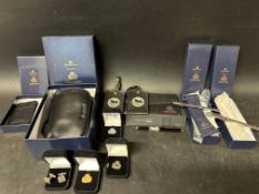 A selection of Cunard branded gifts, appear unused and unwrapped inc. Aquascutum cufflinks branded