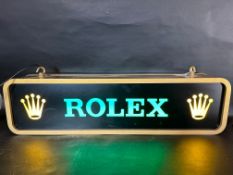 A shop display illuminated hanging lightbox, these were also seen at swimming baths
