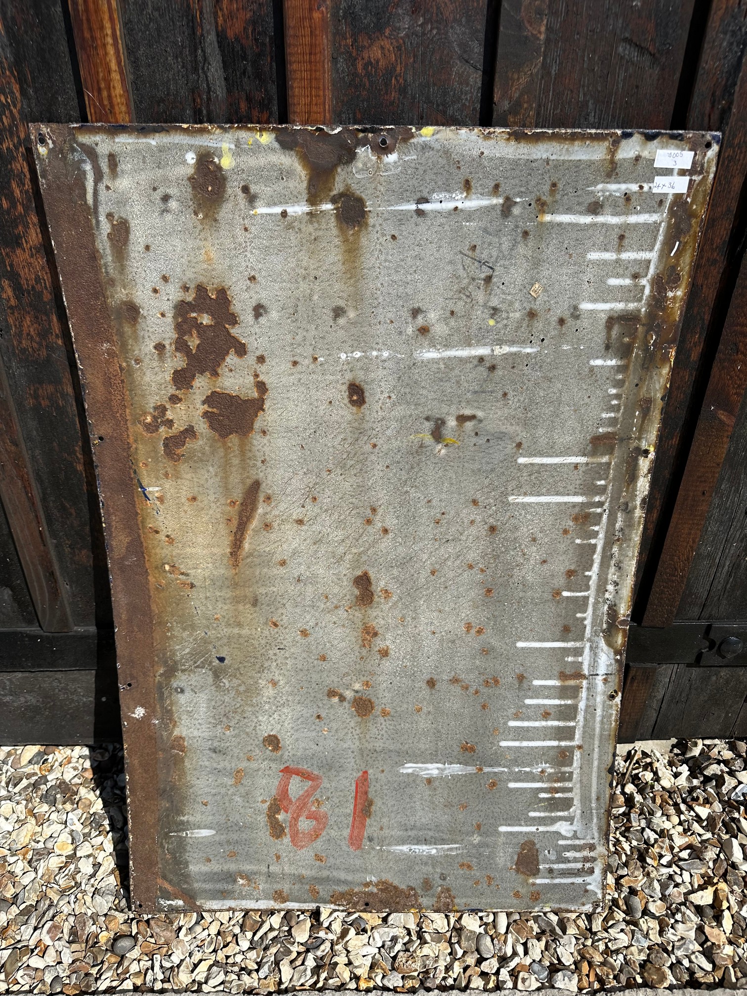 A large Fry's Pure Breakfast Cocoa pictorial enamel advertising sign depiciting a 4 1/2lb tin of - Image 2 of 9