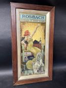 A 1903 Rosbach Springs Homburg advertising poster for table waters depicting an Art Nouveau scene of