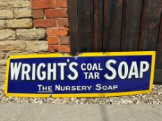 A Wright's Coal Tar Soap 'The Nursery Soap' enamel advertising sign by Stanton & Hulme Ltd. B'Ham,