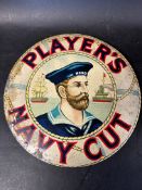 A rare, if not unique, Player's Navy Cut metal advertising sign/plaque, possibly made to decorate