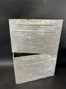 Two Wall's Ice Cream metal crates, 16 1/2 x 8 1/4 x 11 1/2