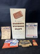 A selection of early advertising including Medibalm, Ovaltine, Roberts Windsor Soaps, Calvert's