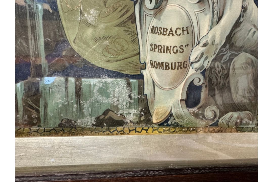 A 1903 Rosbach Springs Homburg advertising poster for table waters depicting an Art Nouveau scene of - Image 4 of 4