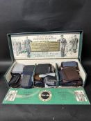 A Ferris Woolen Company Spring Summer 1937 case of virgin wool samples, 27 3/4 x 11 x 6 1/2